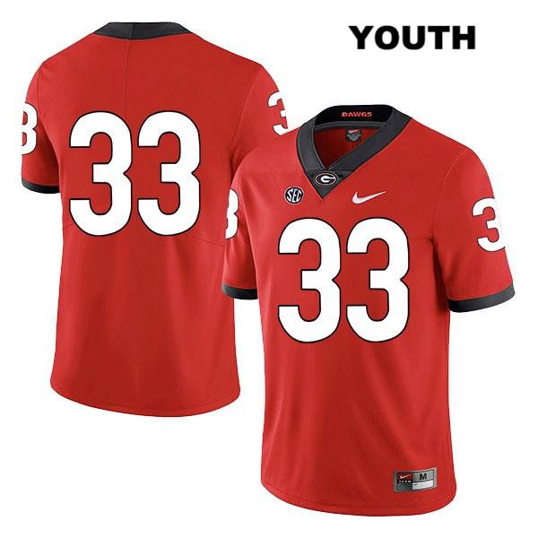 Georgia Bulldogs Youth Ian Donald-McIntyre #33 NCAA No Name Legend Authentic Red Nike Stitched College Football Jersey UEH2756DB